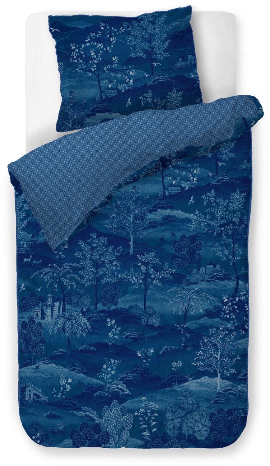 Pip Studio Sundara Wood kussensloop - Donkerblauw - 60 x 70 cm