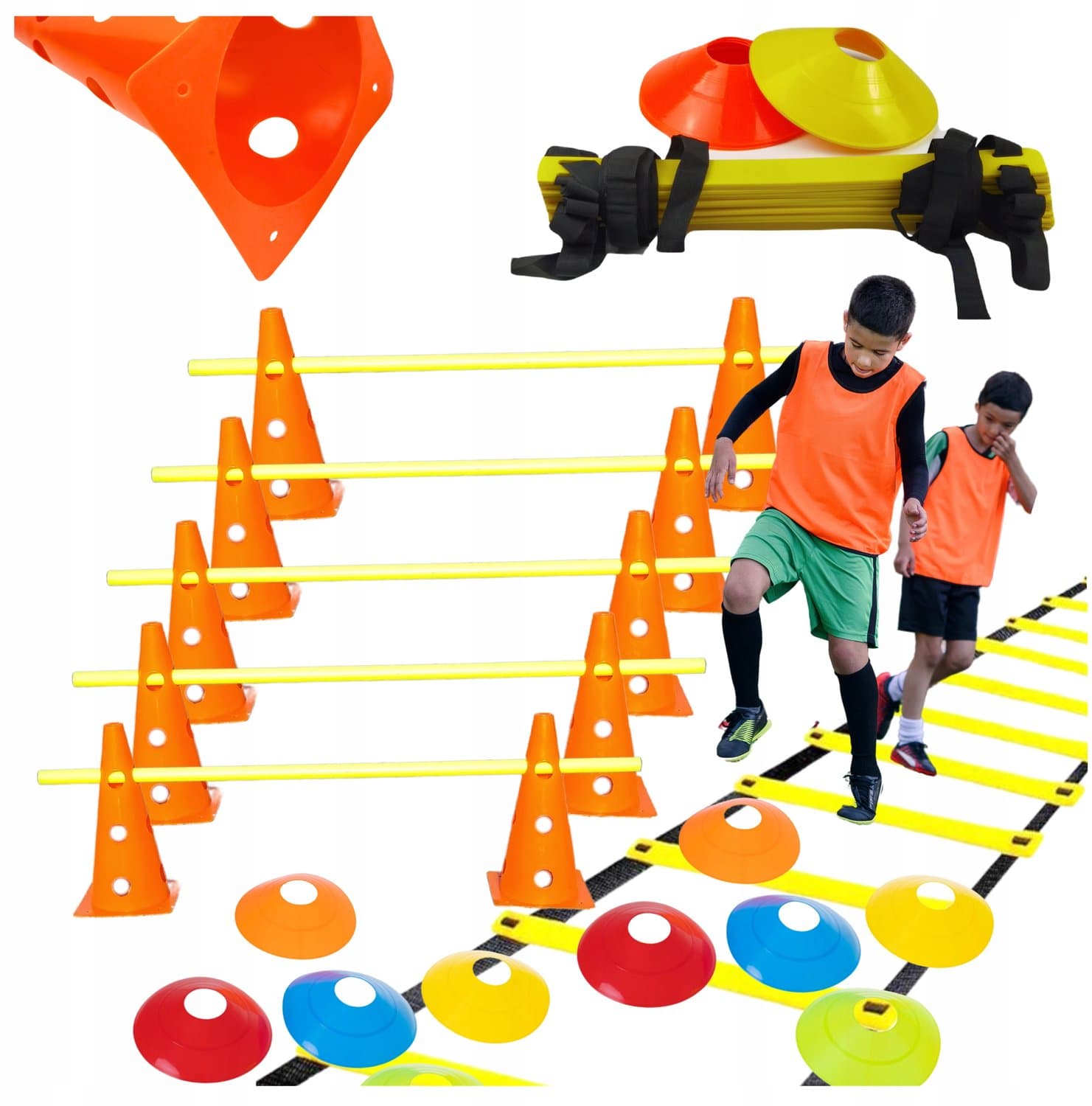 Professionele Agility Set: Voetbal Training Kegels, Stokken & Ladder