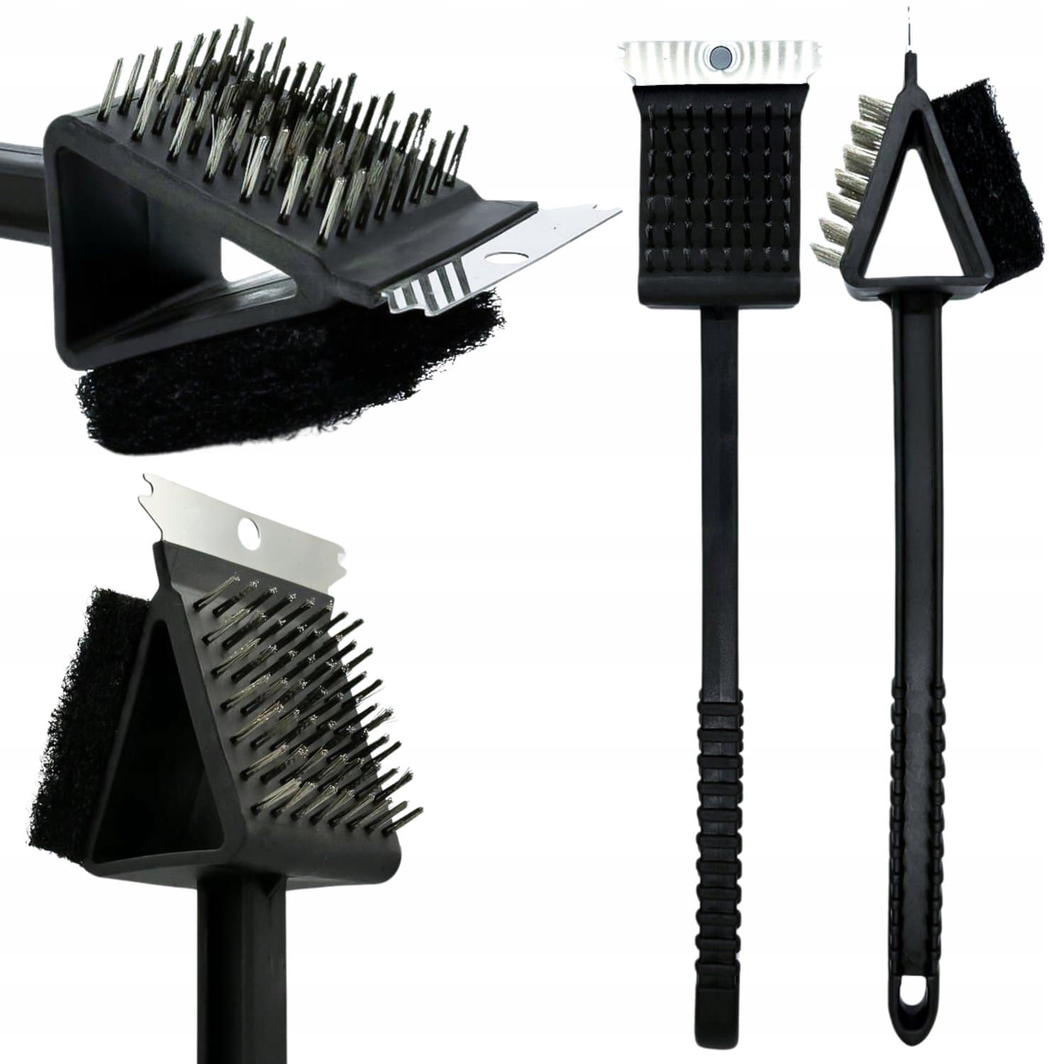 Grillborstel 3-in-1 met Schraper & Staalwol - 36cm