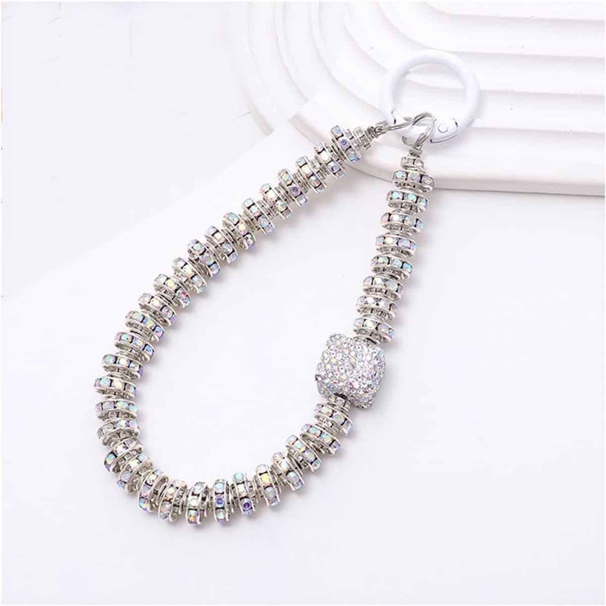 Telefoonketting strass telefoonketting glitter hand koord mobiele telefoonhanger polsketting sleutelband polsband telefoonband korte telefoonketting mobiele telefoonsieraad voor vrouwen dames