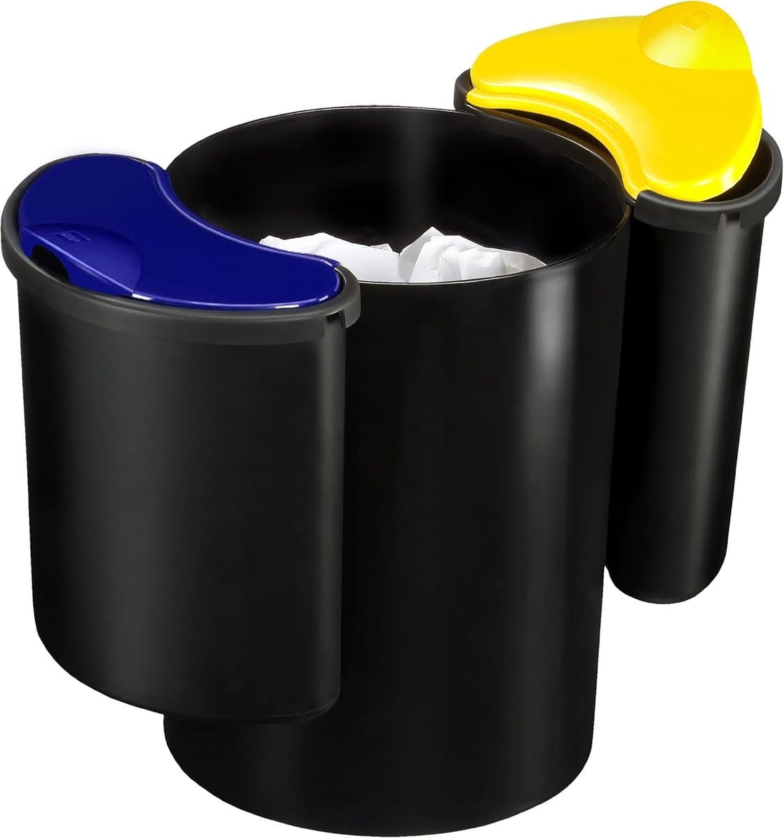 CEP - Afvalscheidingsbak - Comfort Recycle Kit - 25 Liter - 3 Vakken - Zwart/Geel/Blauw - CP-1005160011