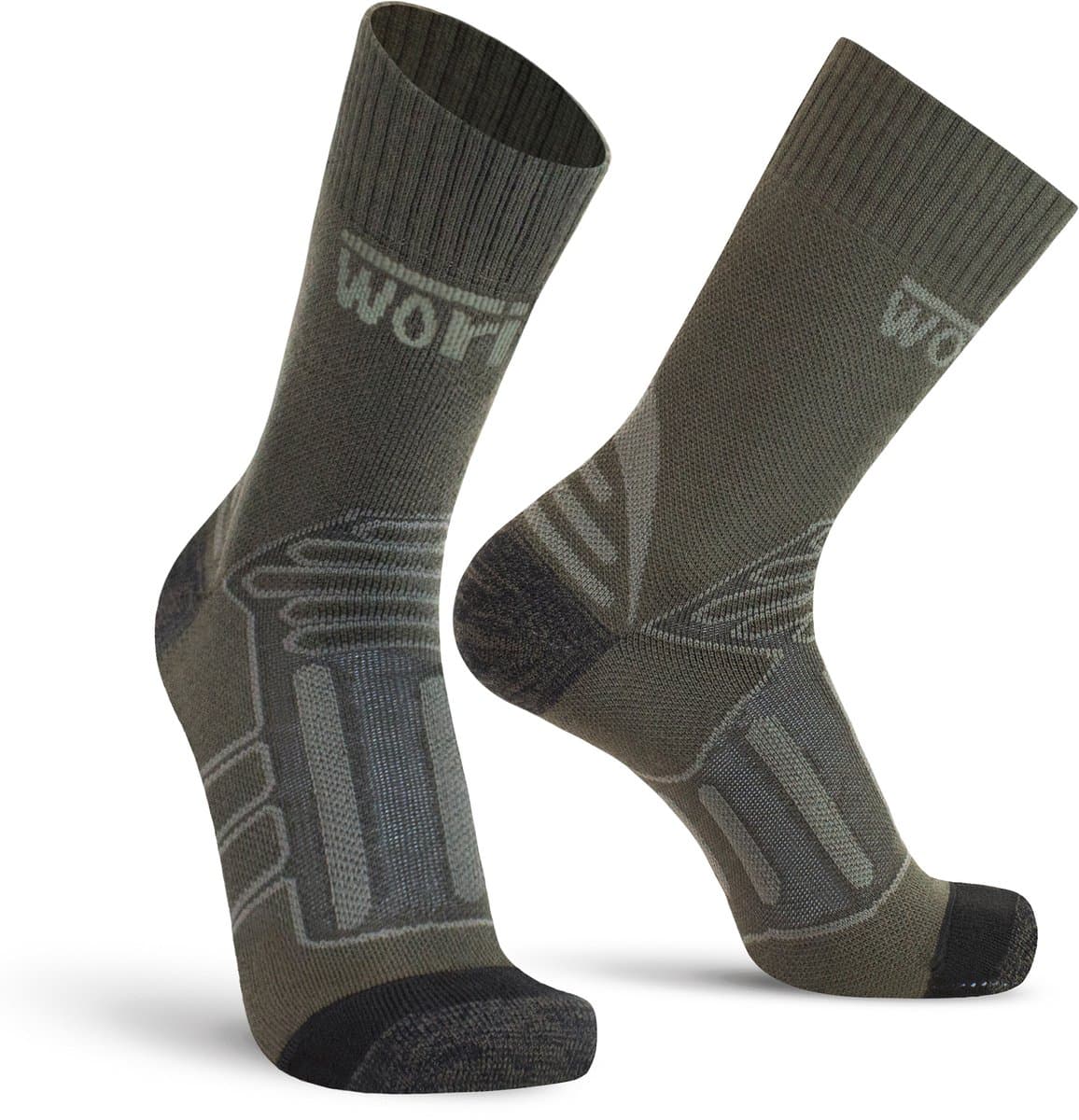 Worik - 2-Pack - Teflon Halvehoge - Water Afstotend - Heren / Dames - army - 44-46 - VERH