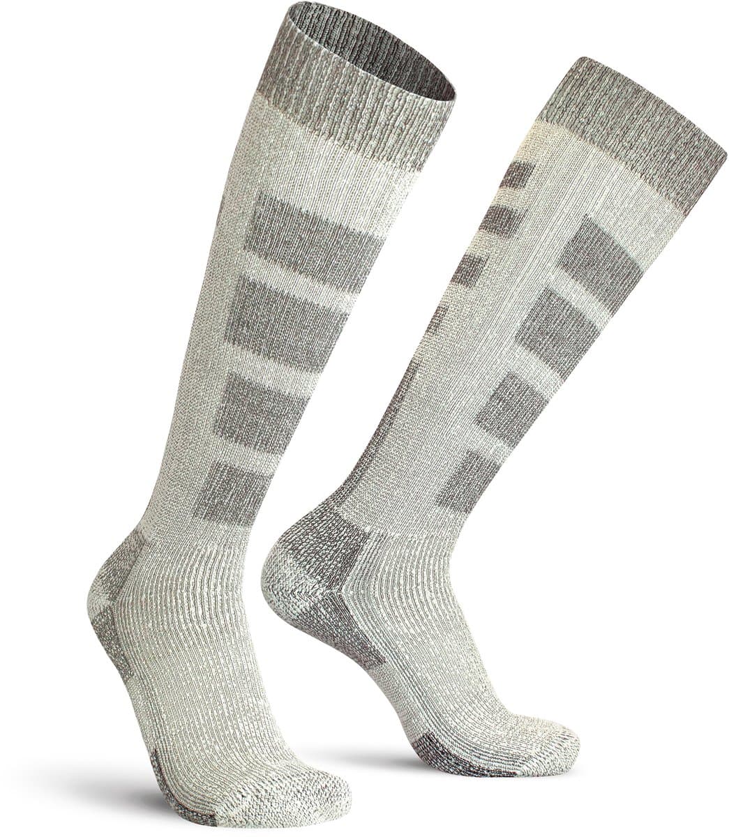 Worik - 2-Pack - Dikke Kniekousen - Honingraat Thermo - Heren / Dames - grijs - 41-43 - MERK