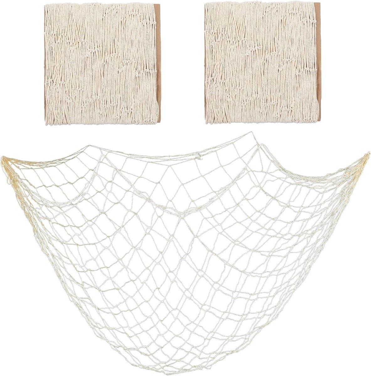Decoratieve Vissersnet van 100 x 200 cm voor Mediterrane Stijl - Perfect voor Foto's, Schelpen, Sterren en Speelgoed
