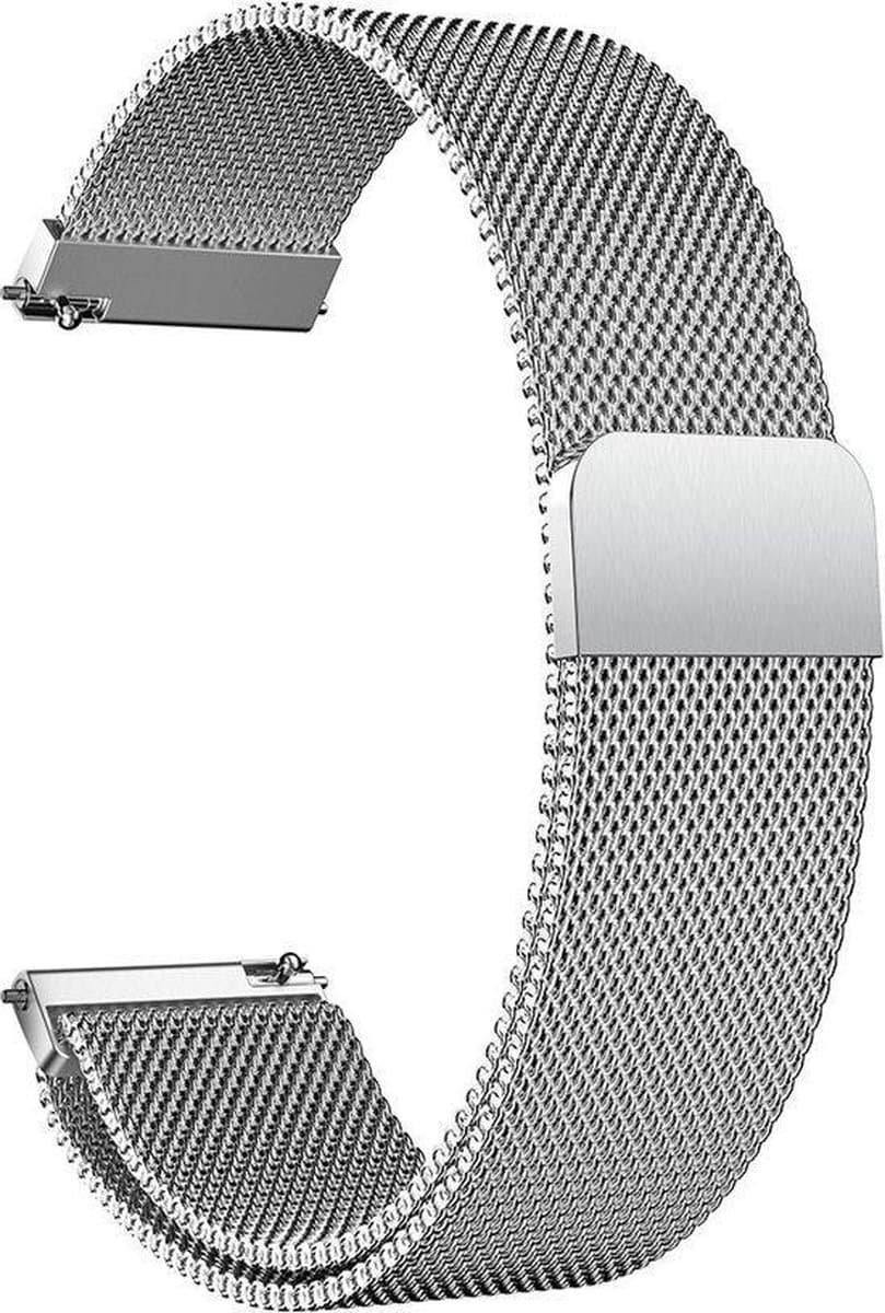 Milanees Bandje - Zilver - Garmin Vivoactive 3 - Forerunner 645 - Vivomove HR - Bandbreedte 20mm
