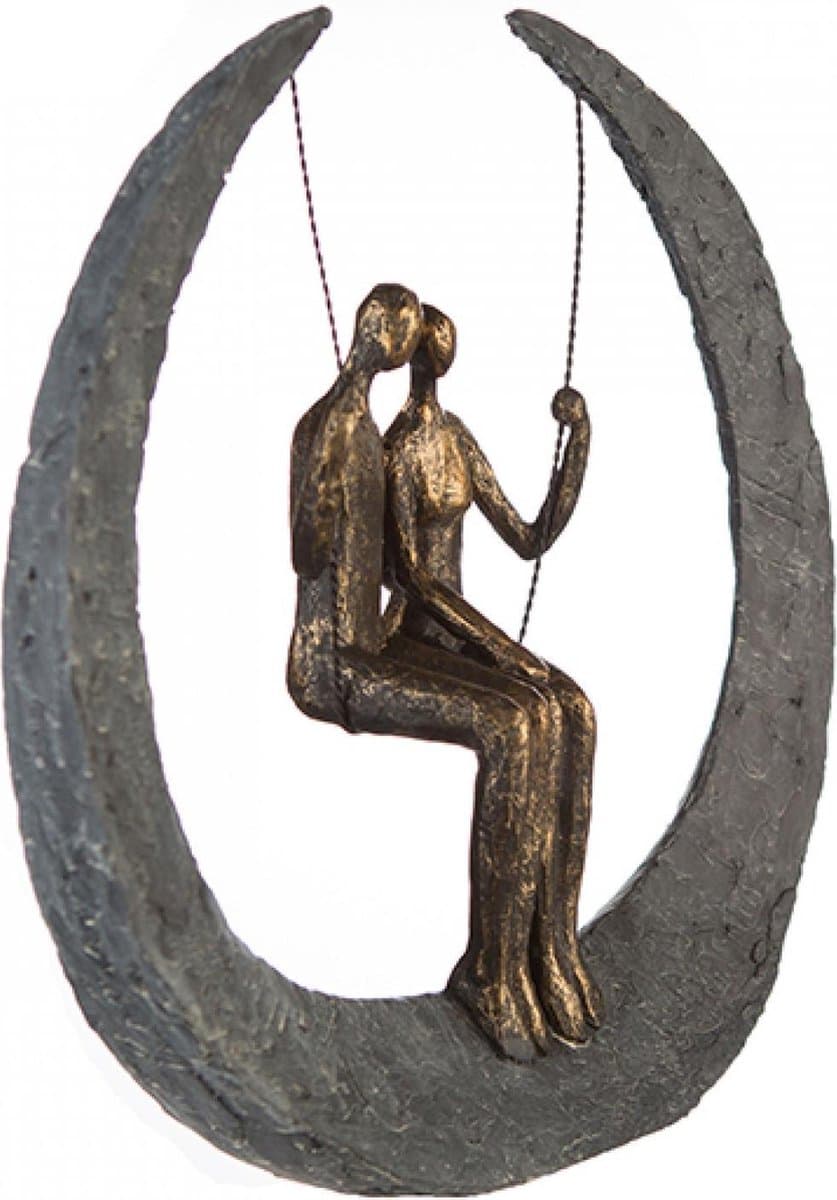 Sculptuur liefdesschommel / evenwicht vinden samen beeld