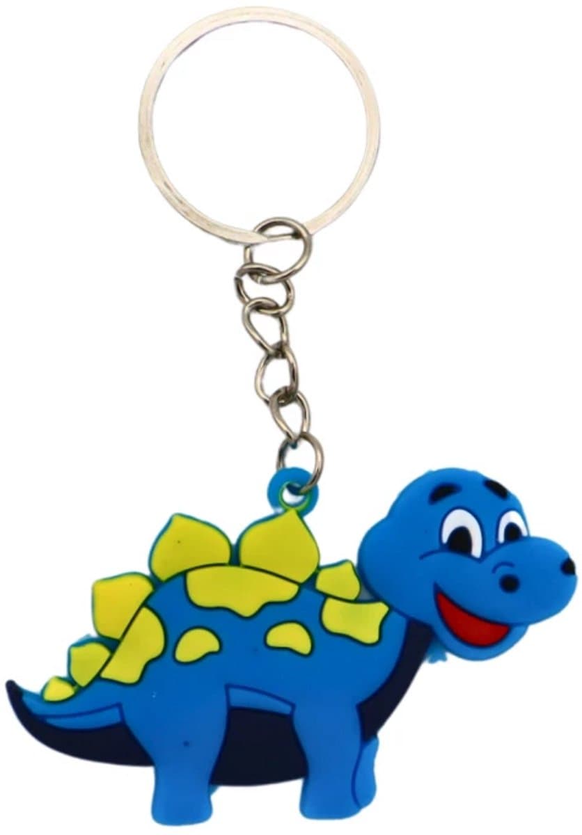 Sleutelhanger Dino Blauw – Stoere Dinosaurus voor Sleutel Kinderen – Leuk Cadeautje & Accessoire