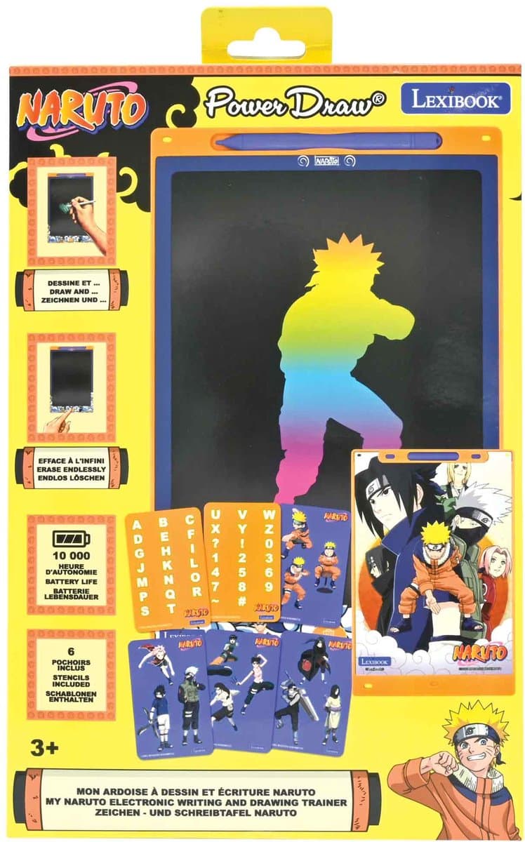Naruto 11’’ meerkleurige leer- en teken-E-ink-tablet met sjablonen
