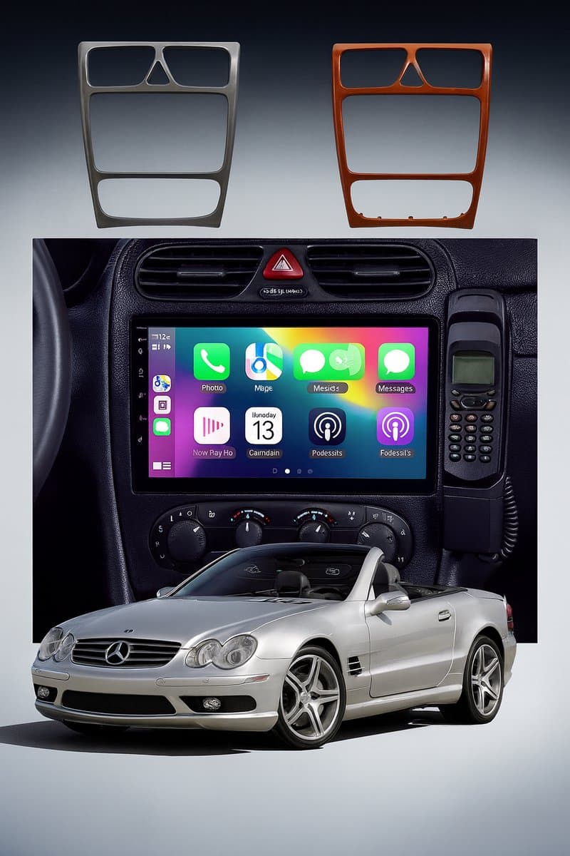 ADIVOX 9 inch geschikt voor Mercedes CLK/CL W209/W203 2002-2005 Android 14 2GB/32GB 8CORE Carplay/Auto/WiFi/DSP/5G/QLED
