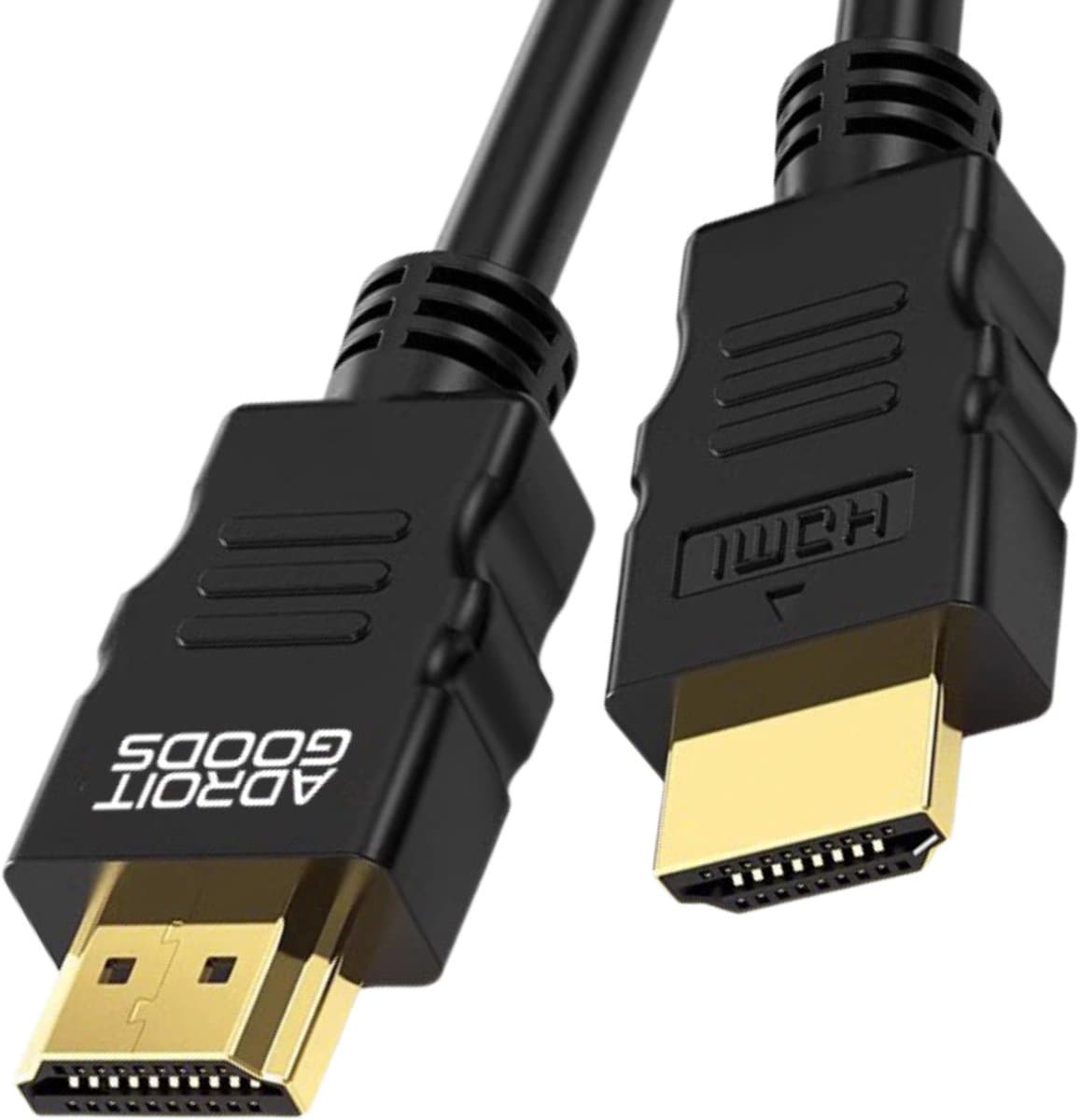 AdroitGoods Premium HDMI 2.0 kabel – 4K 60Hz / 3D – Male naar Male HDMI kabel - Vergulde connectoren - 15m - zwart
