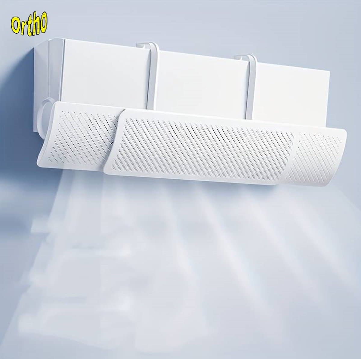 Ortho® - Universele Airco Winddeflector - Luchtverspreider - Airco accessoires - Windverdeler - Airco Luchtrooster zonder boren - Uitschuifbaar - Wit