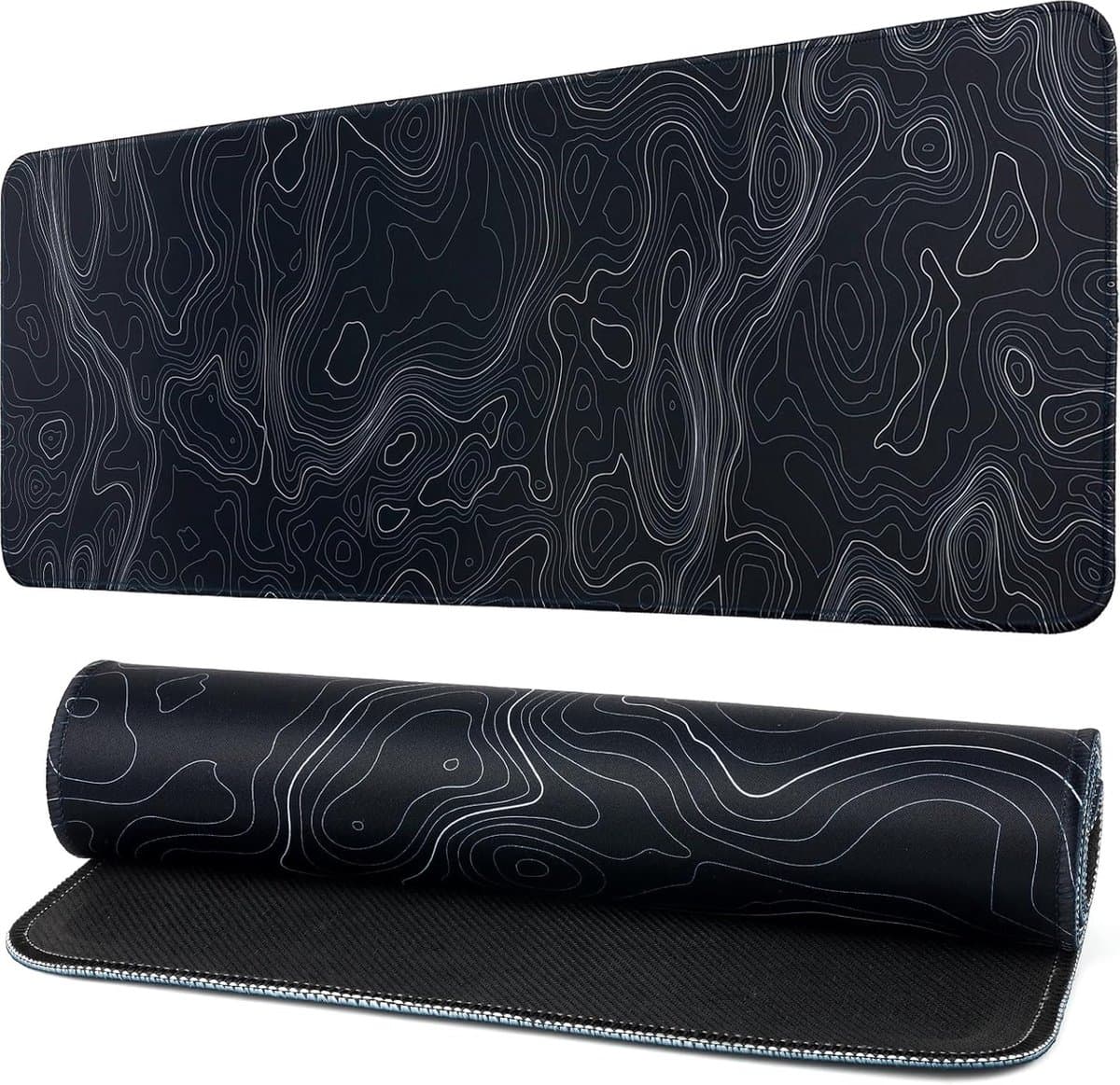 StayPowered Gaming Muismat - Ultra-Gladde Oppervlakte - Antislip Onderkant - Duurzaam en Slijtvast - Makkelijk Schoon te Maken - Groot Formaat 80x30cm - Perfect voor Werk en Gaming - Zwart - Levering Sneller dan Aangegeven!