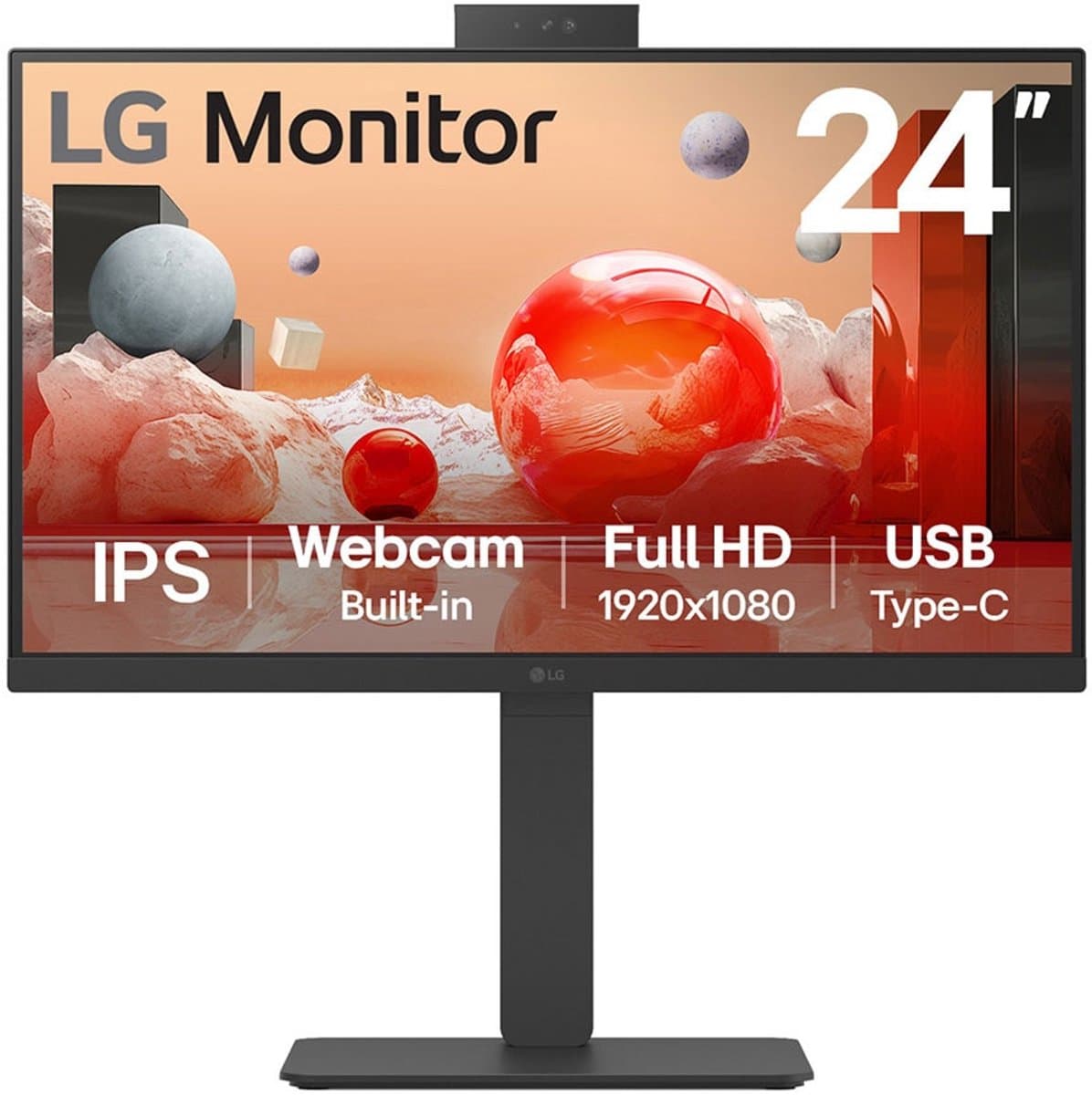 LG 24BA850-B computermonitor 60,5 cm 1920 x 1080 pixels Full HD zwart