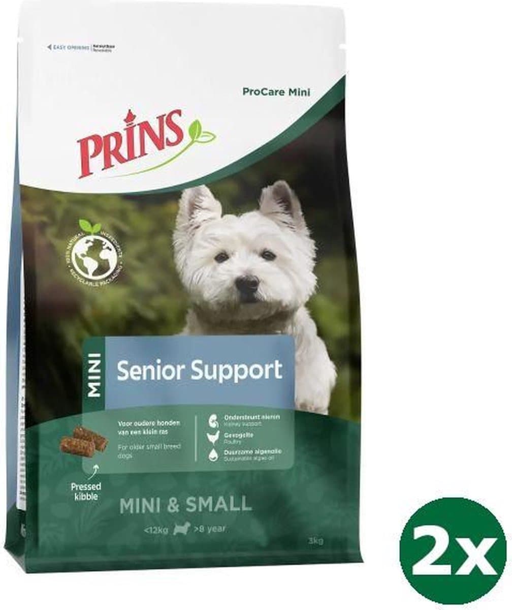 2x3 kg Prins procare mini senior hondenvoer