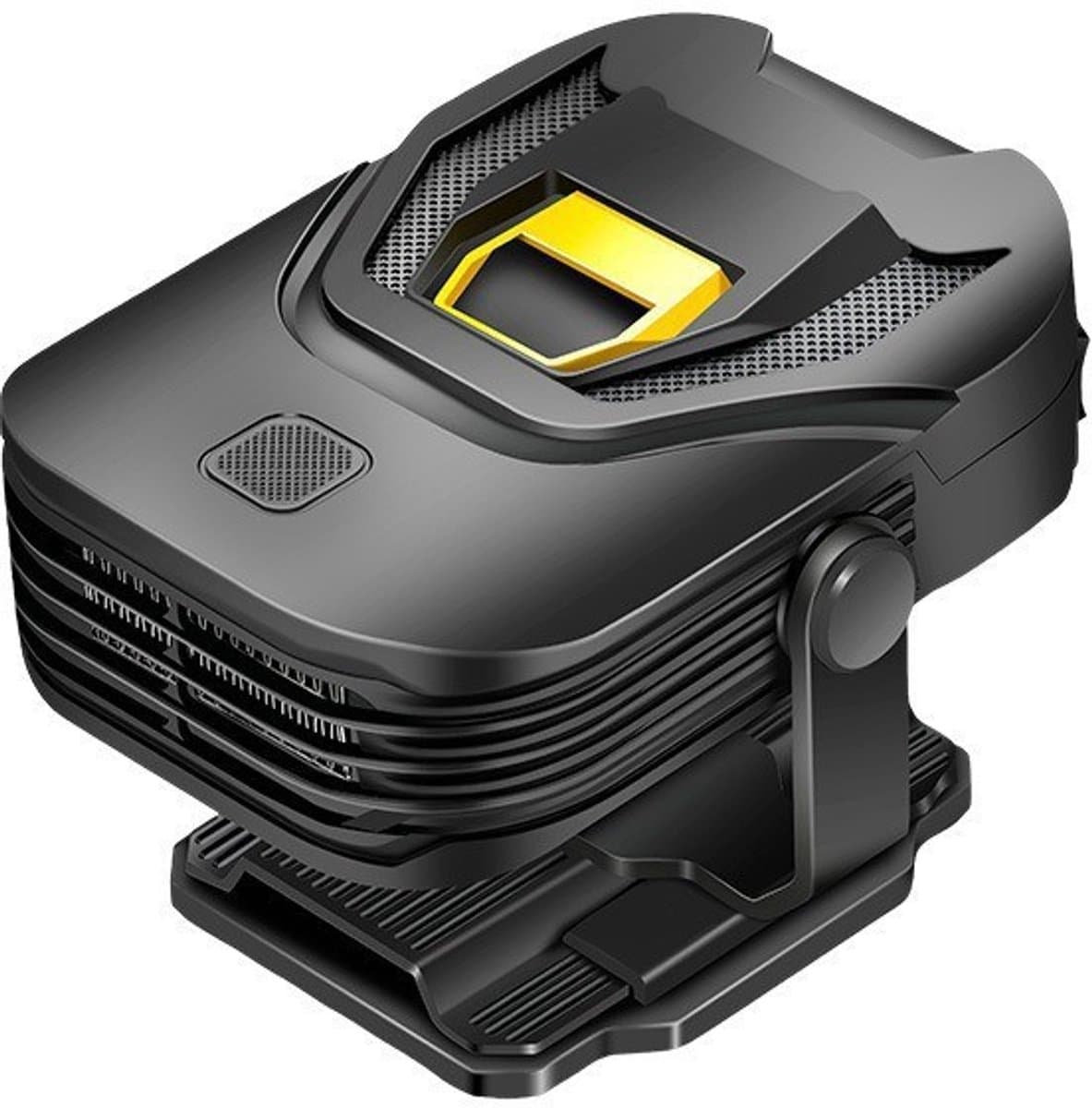 Draagbare 12 V 120 W autoverwarming - snelle verwarming - ontdooiing en anti-buismachine - windscreensayntaal ventilator met autoaccustopcontactaansluiting - 360 graden roterend (geel)