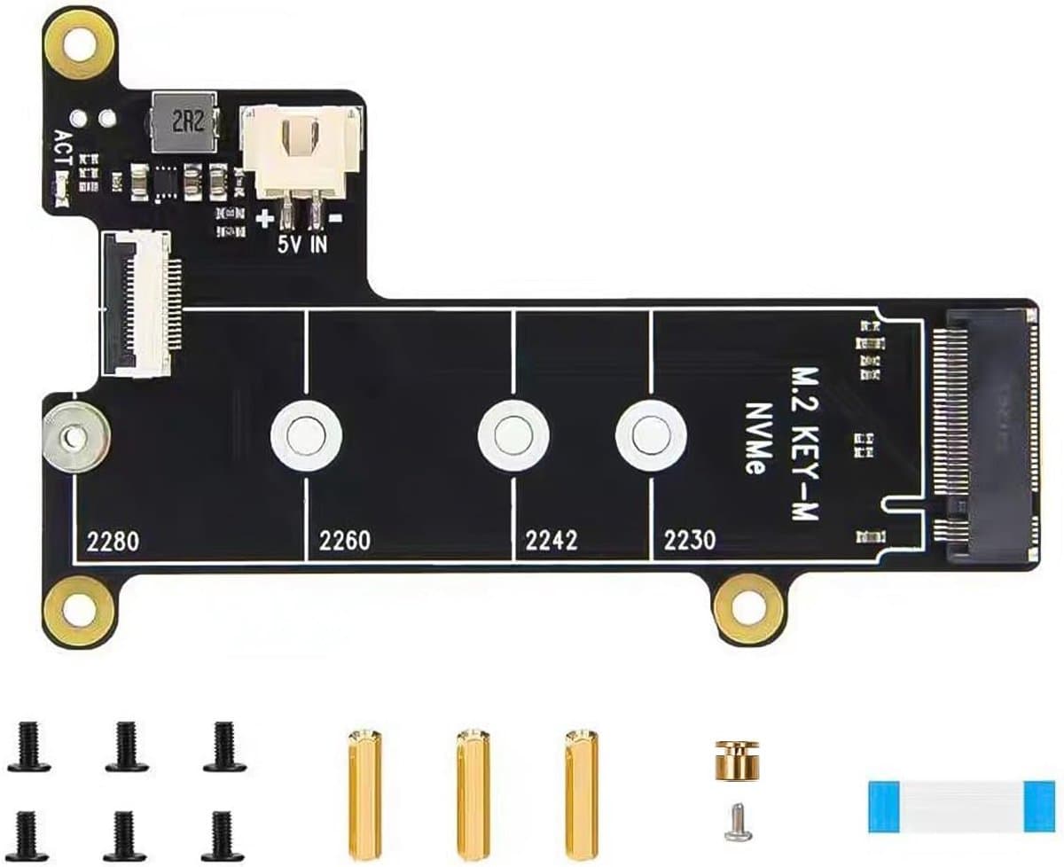 M.2 Key-M NVMe SSD Shield voor Raspberry Pi 5 - X1001 - Snelheid - Opslag