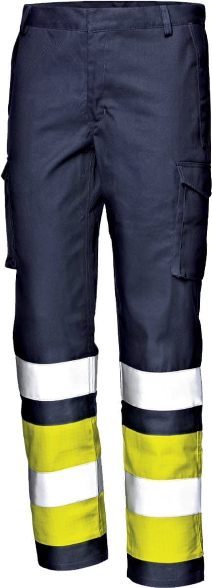 SIR SAFETY SUPERTECH STRETCH CLASS 1 Hi Vis Reflecterend Werkbroek HEREN Veiligheidsbroek Blauw Geel - Brandvertragend