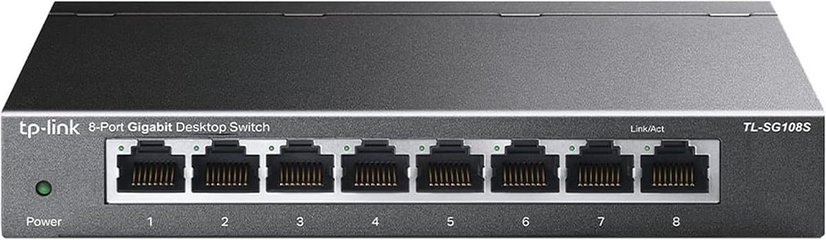 8-Poorts Gigabit Switch - Onbeheerd Netwerk Hub voor Thuis en Kantoor