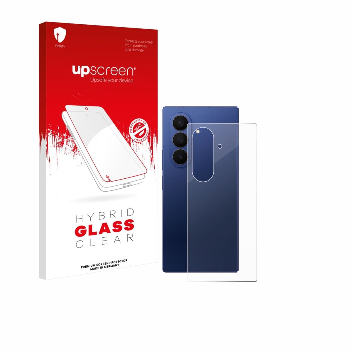 upscreen - Screenprotector voor Samsung Galaxy Z Fold 7 (Achterkant) - Folie Beschermfolie Beschermglas transparant