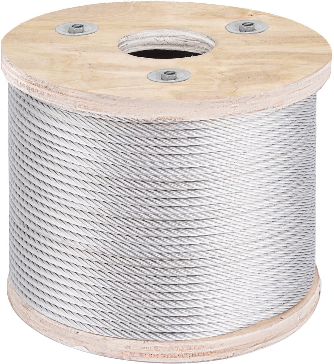 VEVOR 304 Roestvrijstalen Kabel 4,8 mm 7x19 Staaldraad 76 M Staalkabel Staalkabel Staalkabel voor Balustrades, Terrasplanken, Doe-Het-Zelf Balustrades