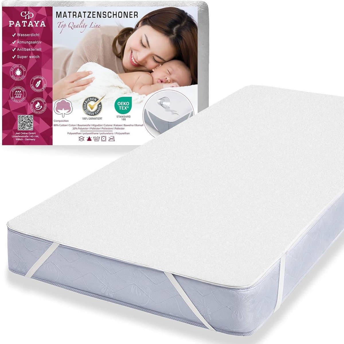 Waterdichte Matrasbeschermer 90x200 cm - Wasbare Matras Topper voor Incontinentie