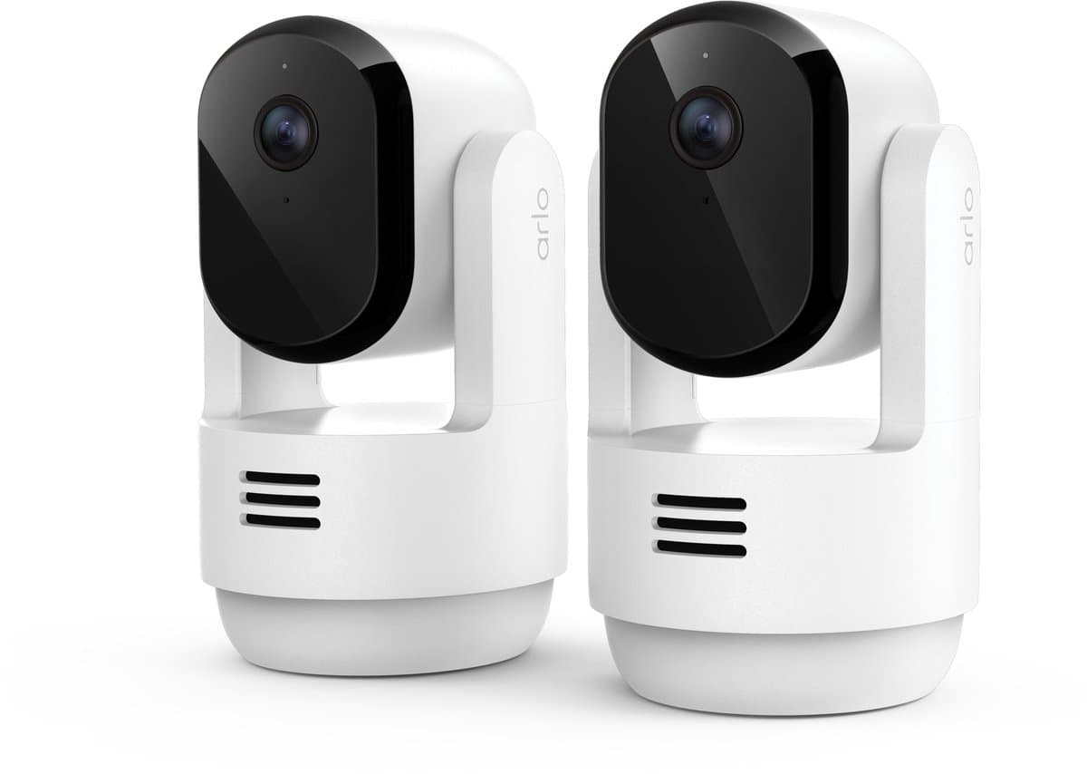 Arlo Essential3 HD PTZ beveiligingscamera voor binnen, 2-Cam