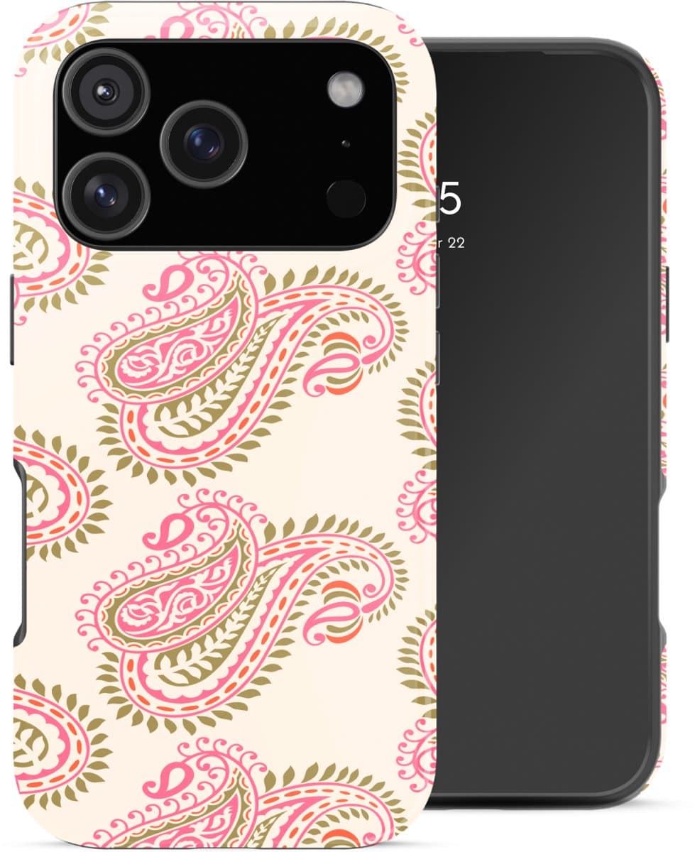 Selencia Hoesje - Geschikt voor Apple iPhone 17 Pro - Backcover geschikt voor MagSafe - Paisley Blush
