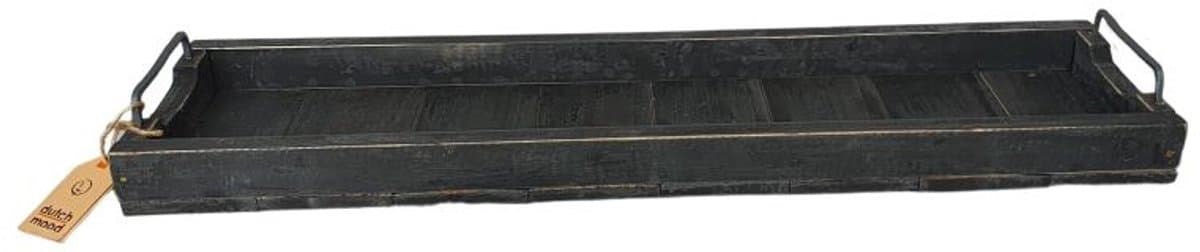 Houten Dienblad black berlin Marianne 78 in de bekende Dutch Mood stijl – 78 x 20 x 9 cm
