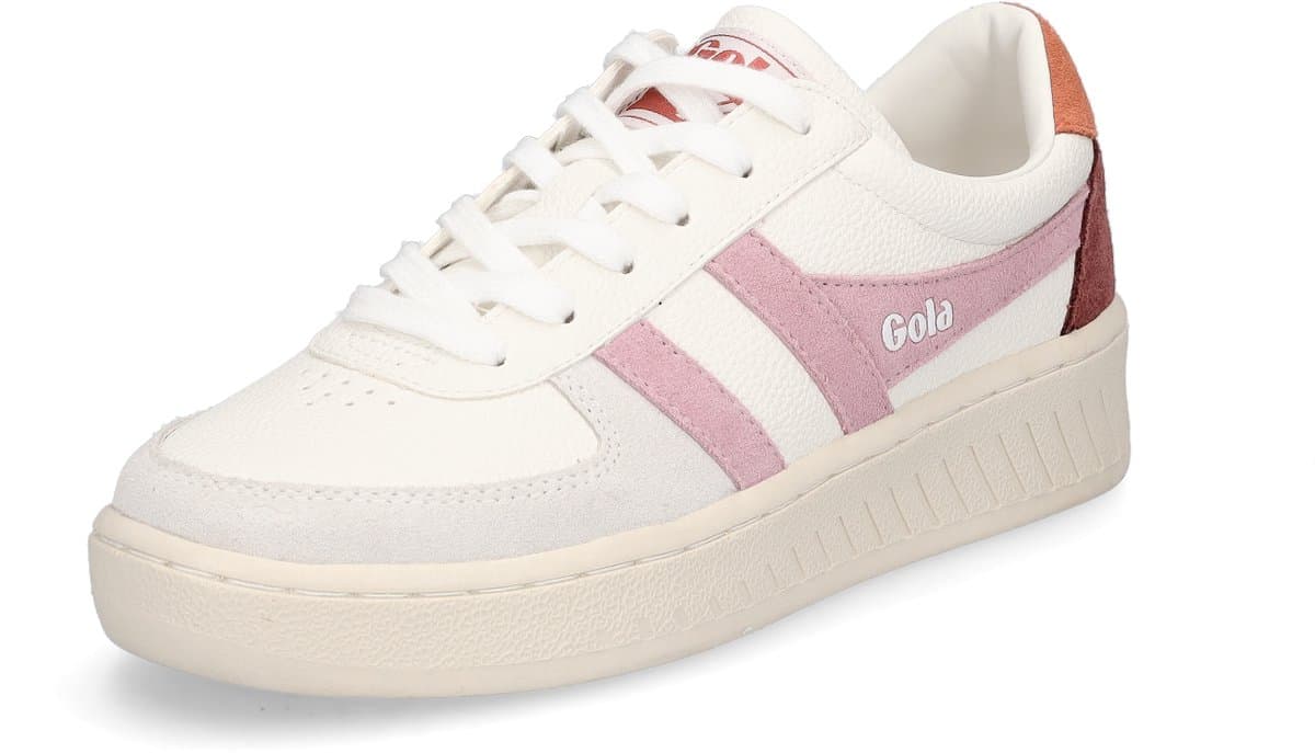 Gola damessneaker Grandslam Trident wit roze
