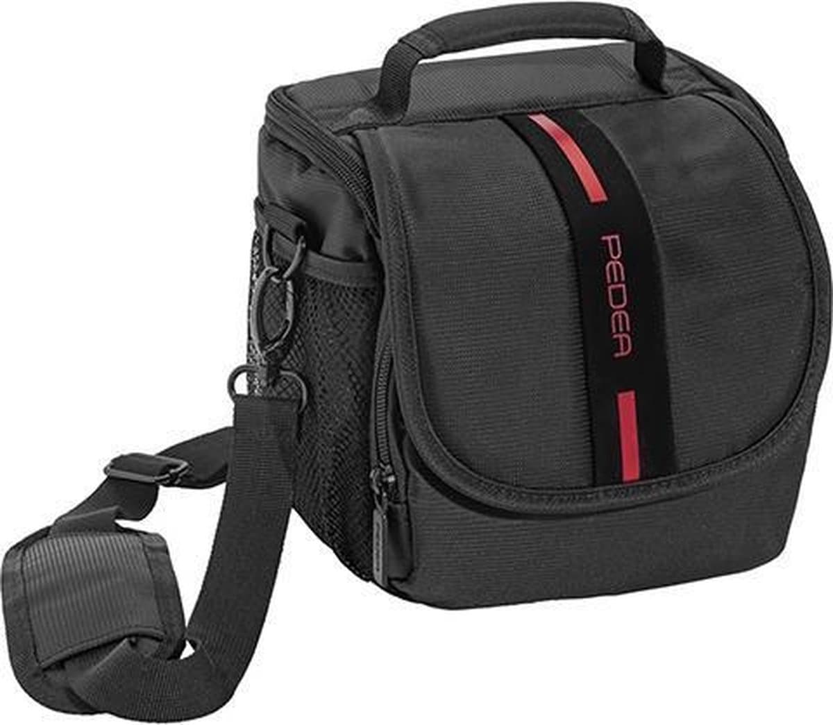PEDEA Cameratas ESSEX - Fototas - regenhoes - accessoirevakken - Zwart/Rood
