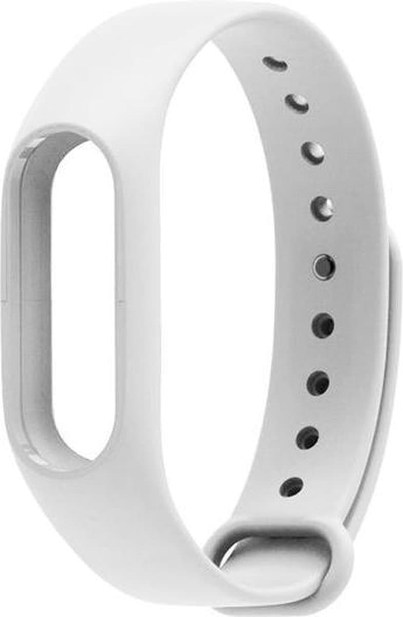 watchbands-shop.nl Siliconen bandje - Xiaomi Mi Band 2 - Wit