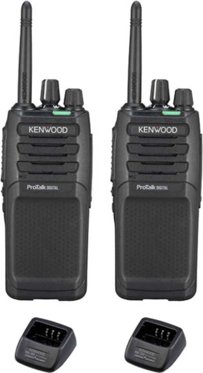 Set van 2 Kenwood TK-3701D IP55 Portofoon met tafellader