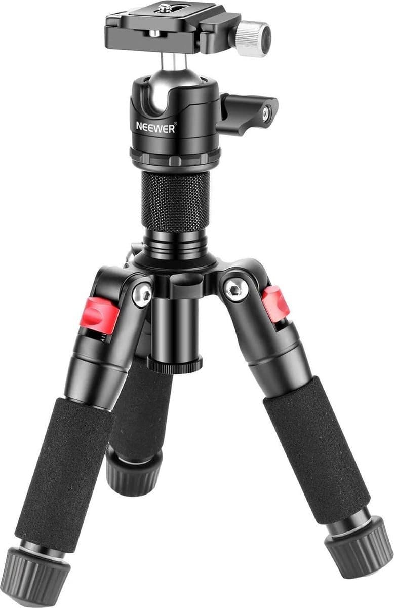Mini Statief voor Camera - 360° Balhoofd - Aluminiumlegering - 20 Inch 50 cm - 1/4 Inch Arca Type QR Plaat - Draagbaar Desktop Reisstatief - Voor DSLR Camera en Video - Maximaal Gewicht: 5 kg - X01NSK158