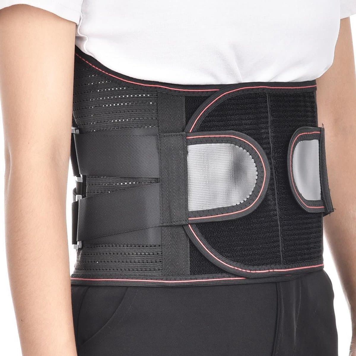 Pro Care Excellent Quality® Magnetische RugBrace - Met 3x Alloy Metsa Ondersteuning - Corrector - Onderrug - Houdingcorrectie - 3x ABS Veerkrachtiger Ondersteuning - Neopreen Ingebouwde String Support - Orthopedisch - Universeel - Pijn Verlichtend