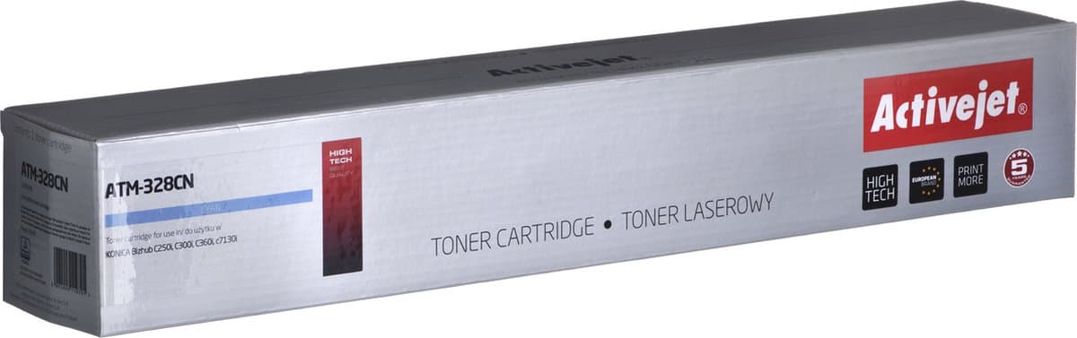 Activejet ATM-328CN tonercartridge voor Konica Minolta printers, vervangt Konica Minolta TN328C; Supreme; 28000 pagina's; blauw