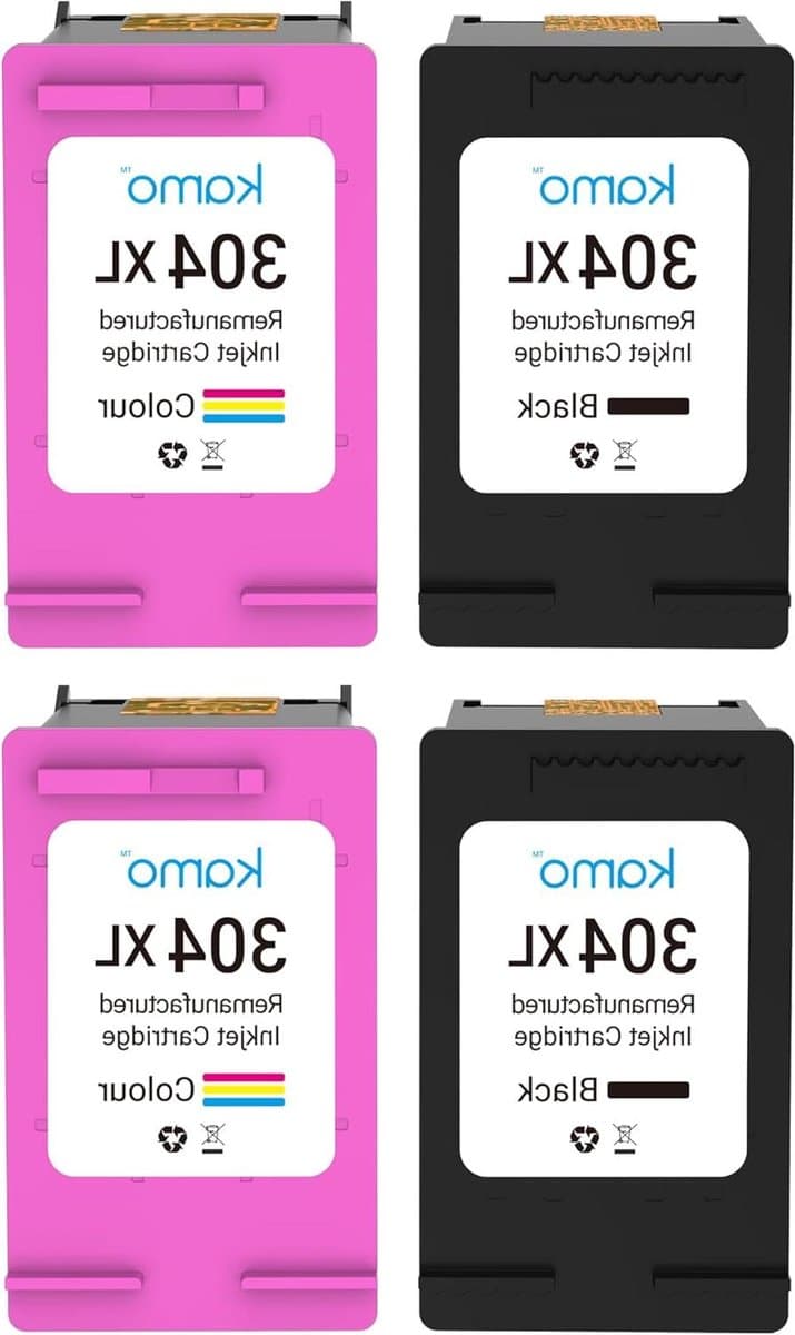 Inkjet Cartridge - Inktpatroon Printer - Printen Thuis - Hoge Capaciteit - 2x BK 2x C - Zwart Cyaan