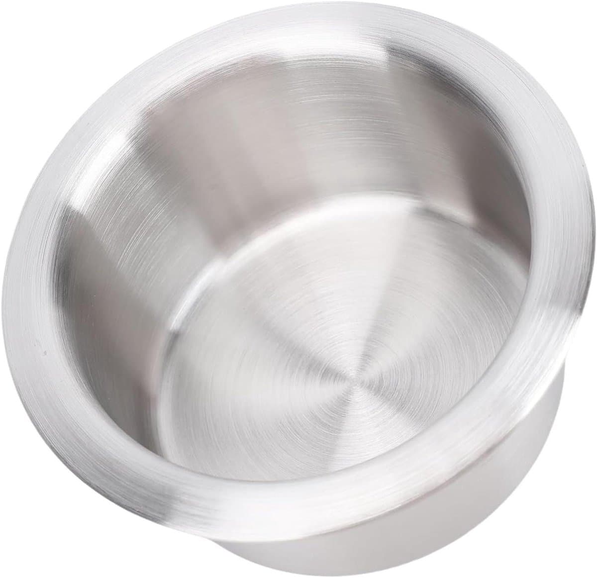 Roestvrijstalen Bekerhouder - Drankhouder Inbouw - Dranken Stabiliseren - Compact Ruimtebesparend - 55mm - Zilver