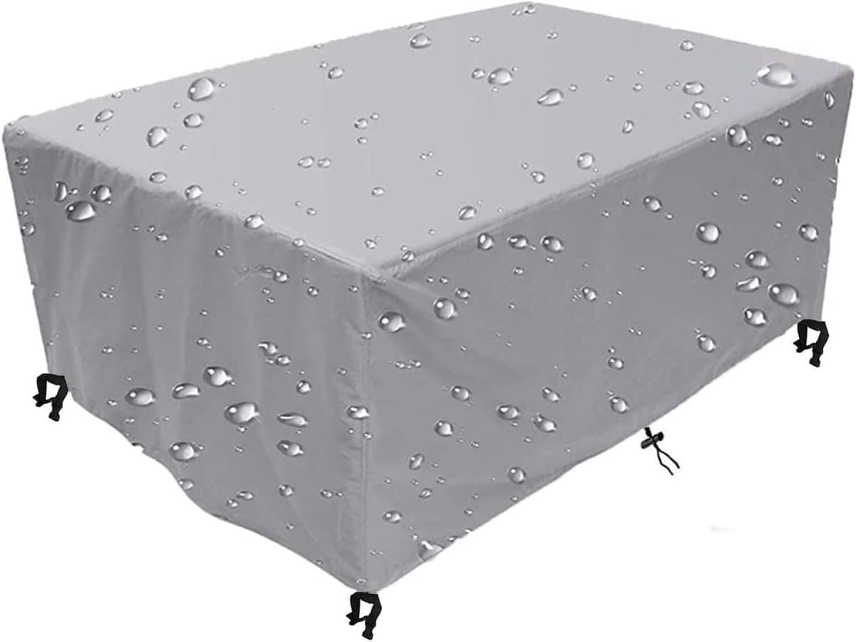 Tuinmeubelhoezen - Terrastafel beschermhoes - Meubels beschermen - Versterkte naden - 250 x 150 x 90 cm - Zilver