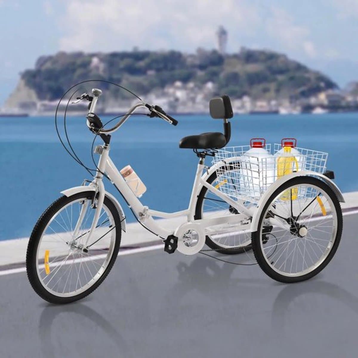 Driewieler – Driewiel Fiets – Driwieler – Driewielfiets – 7 Versnellingen – Stalen Frame – Inklapbaar Frame - Oranje
