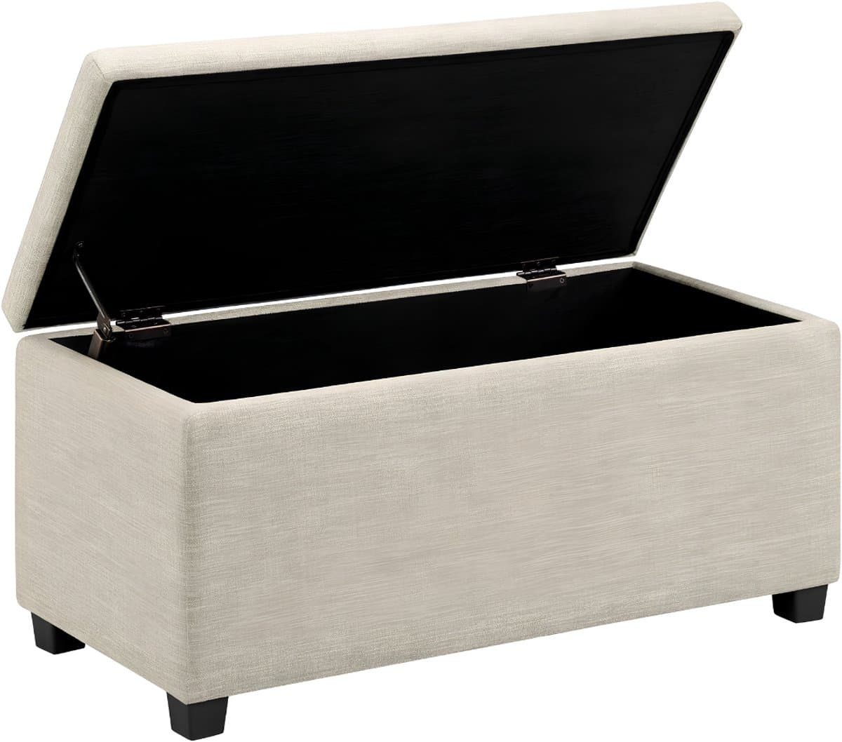 SP® Opbergbank - Rechthoekige Vorm - Meubel Opbergbank - Bank met Opbergruimte - Beige - 42cm x 91cm x 44cm