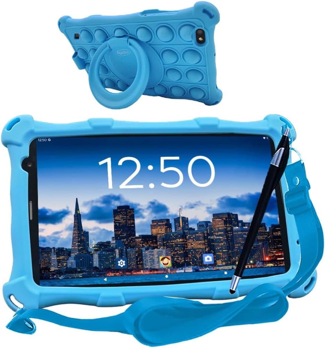 QORA® Kindertablet Deplay - Kinder Tablet Deplay - Kindertablet Deplay Pro - Blauw - 23cm x 13cm x 1cm
