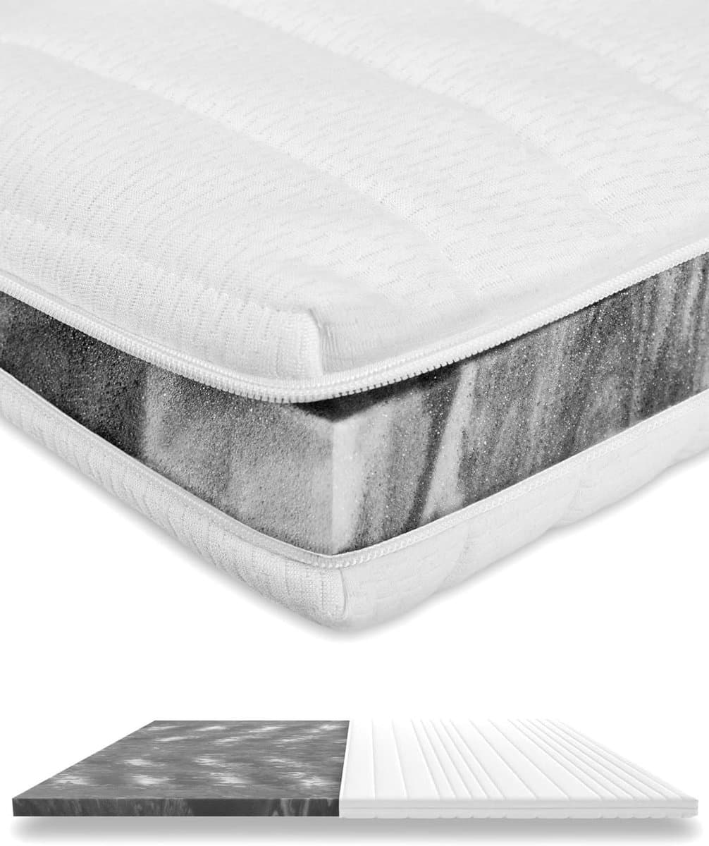 Stevige Comfortschuim Topper 160x200cm - Aanpasbare Matrassen Topper voor Optimaal Slaapcomfort - Geschikt voor Matras en Boxspringbed