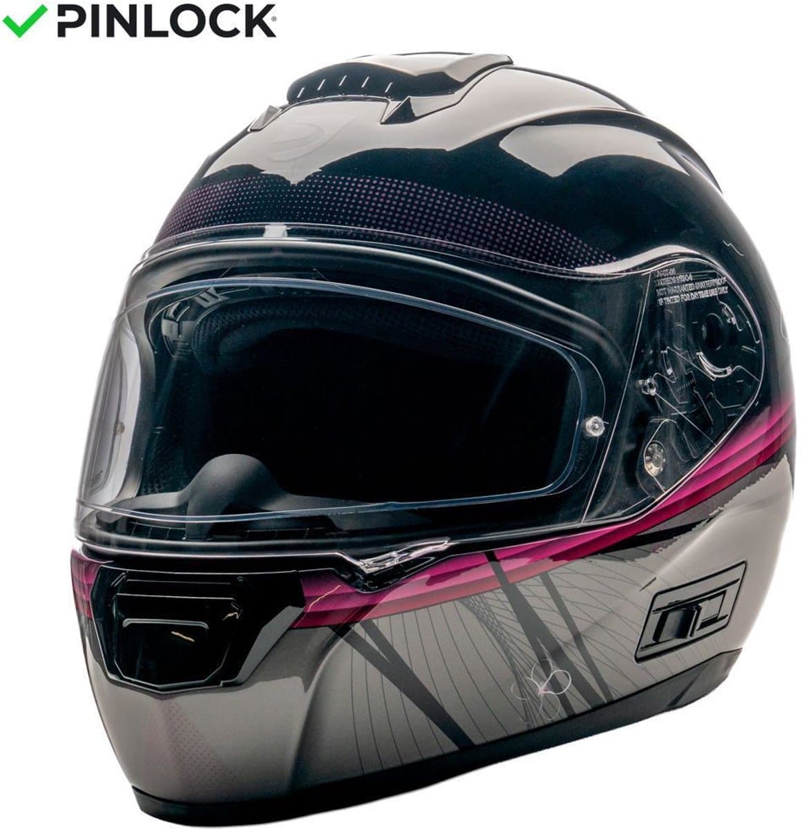 MOTOBLOUZ OPTIMUS KERSBLOESEM Integraalhelm - ECE 22.06 gekeurde Helm Scooter, Motor & Brommer - Heren & Dames - Zwart/Glanzend Roze - S