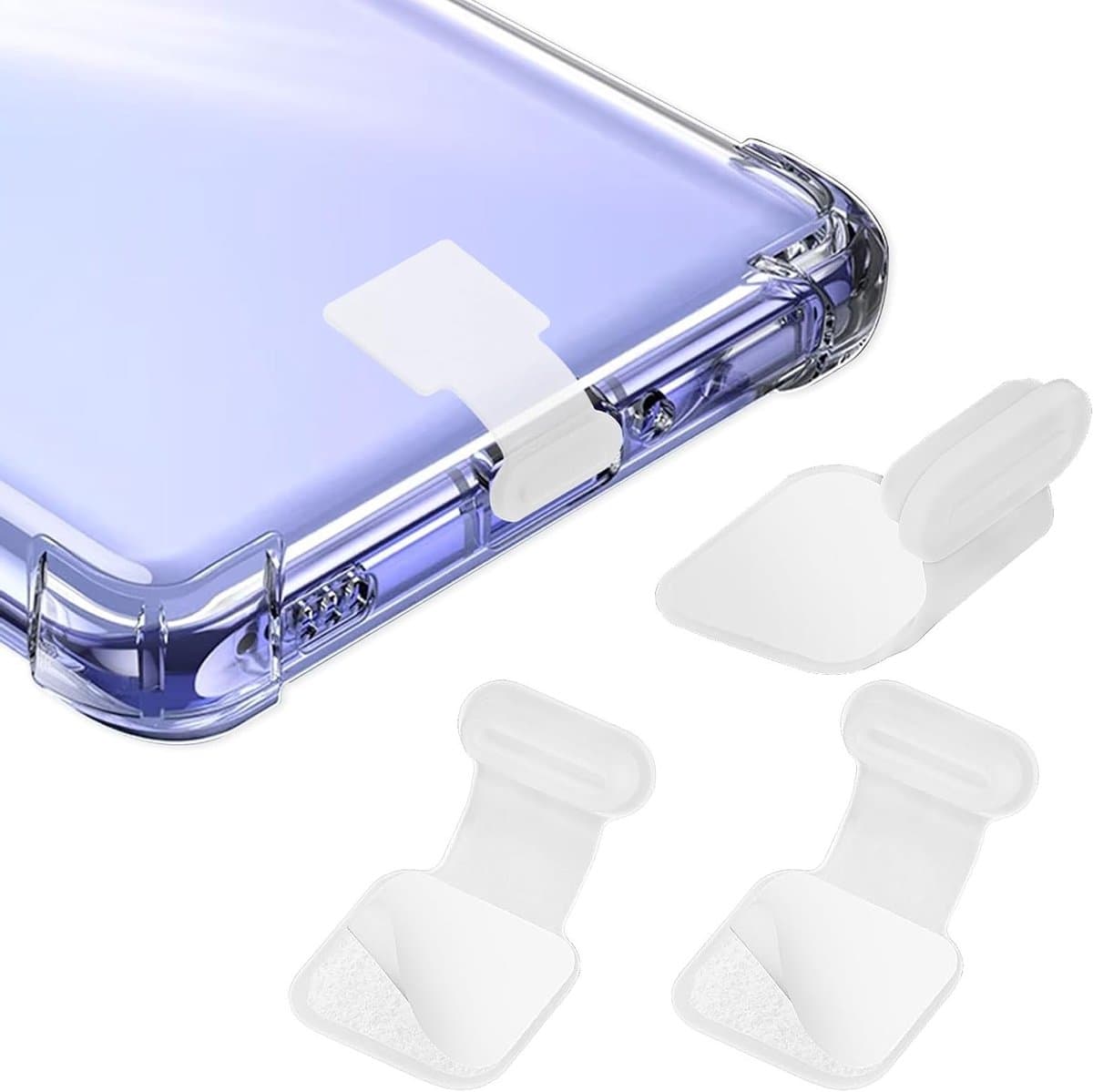 Type C Poort Stofpluggen - USB C Stofbeschermers voor Telefoon en Laptop, Siliconen Deksel met Verwijderbare Lijm (3 Stuks) - Bescherming tegen Stof en Vuil