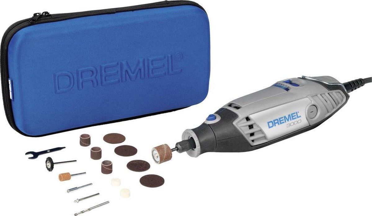 Dremel 3000 Multitool - Roterend - 130 W - Met 15 accessoires en etui