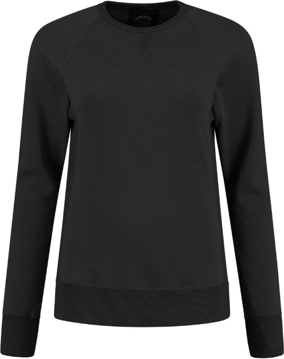 Lemon & Soda heavysweat raglan sweater voor dames donkergrijs maat XXL