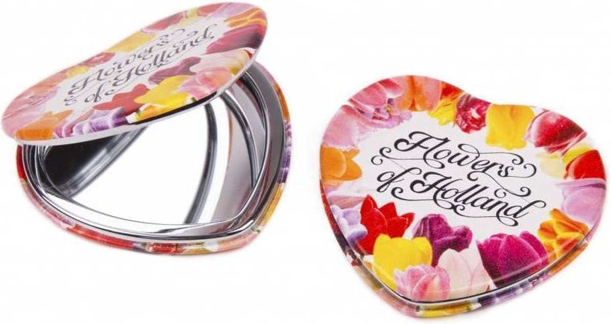 Spiegeldoosje - Flowers Of Holland - Souvenir - Tulpen - Gekleurd - Een Stuk
