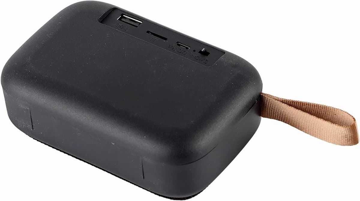 Draagbare Bluetooth Speaker - Mini Geluid - Muziek Luisteren Buiten - Stereo Subwoofer Geluid - 13 cm - Zwart