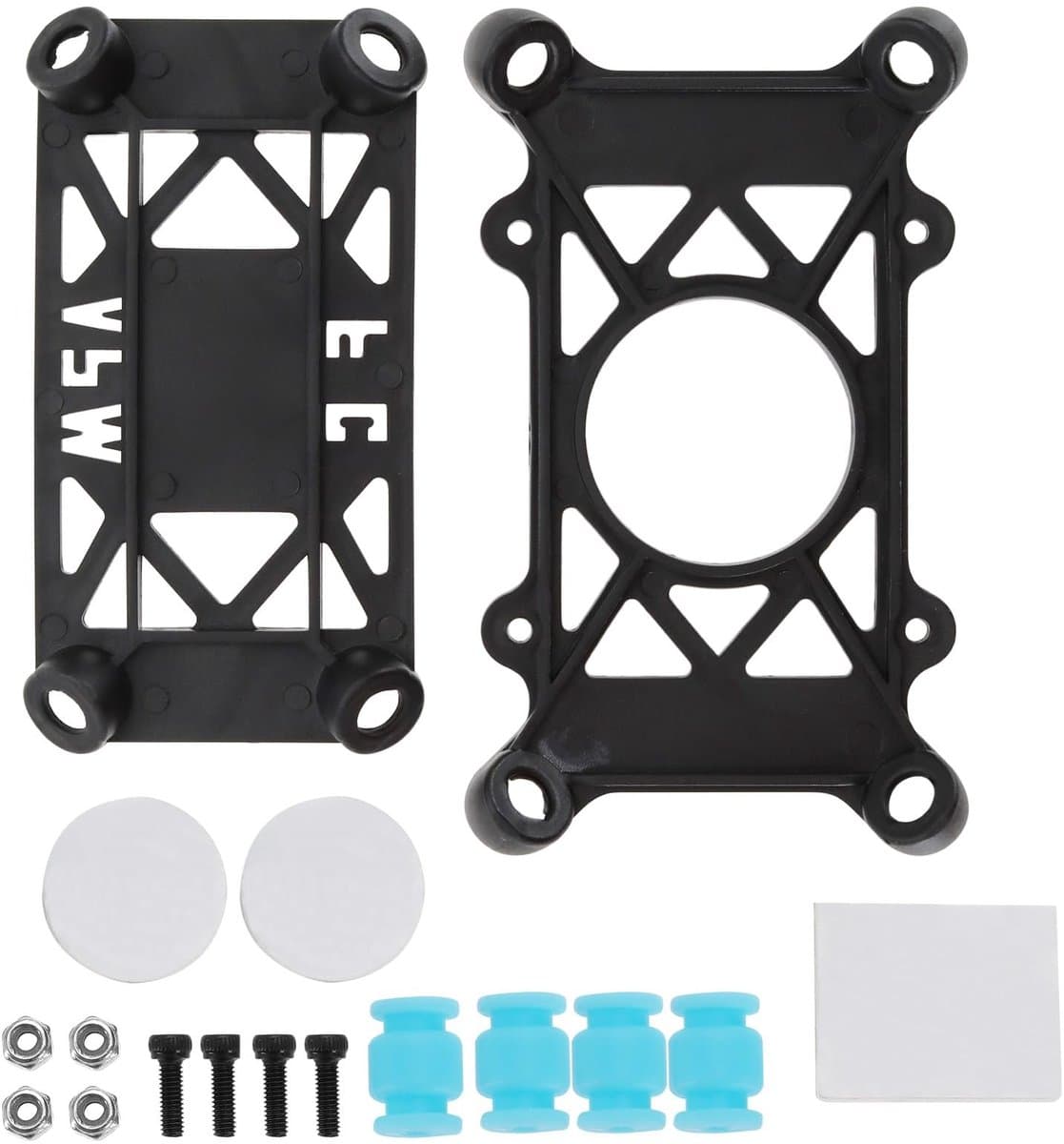 Zeynomax - Flight Controller Schokdemper - Lichtgewicht Anti Vibratie Kit - Zwart - Quadcopter Plaat Set - Compatibel met Mobius en Pixhawk