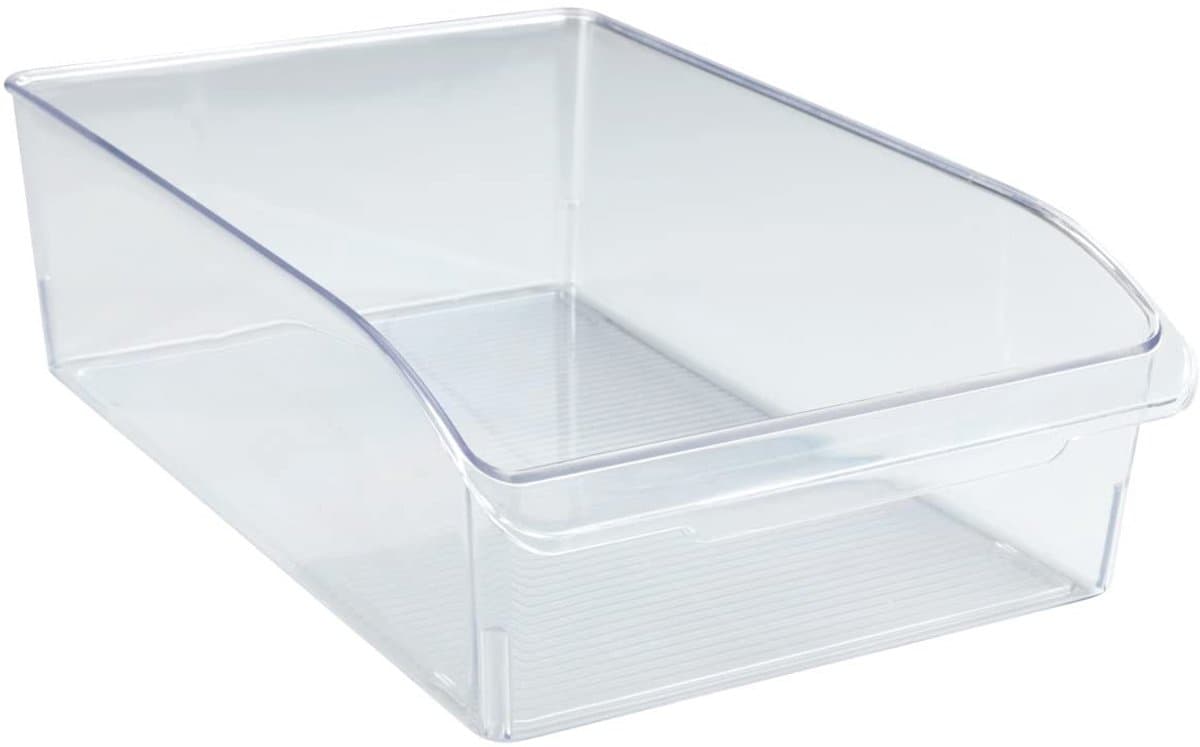 Dailygoods- Koelkast-organizer transparant design - Opbergdoos - 20 x 9,5 x 31 cm - Robuust PET - Extra opbergruimte - Slimme organisatie